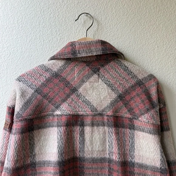 Roxy Red and Cream Plaid Utility Jacket - Picture 8 of 8
